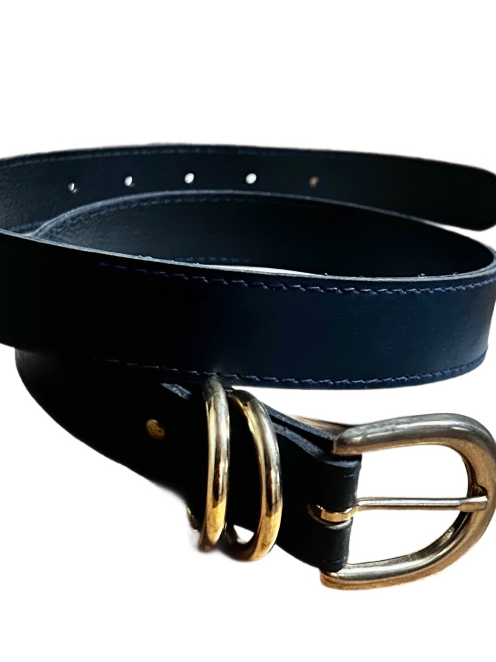 Chic ~ Vintage (1980’s) ~ USA ~ Women’s Small ~ Navy Blue ~ Leather Belt